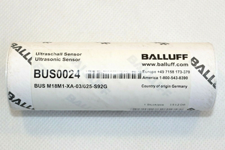 Balluff BUS0024 BUS M18M1-XA-03/025-S92G Ultrasonic Sensor Ultrasonic NEW! NEW!