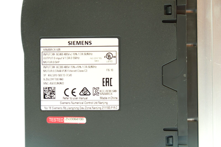 Siemens 6SL3210-5BE13-7CV0 FS10 Sinamics V20 Frequenzumrichter