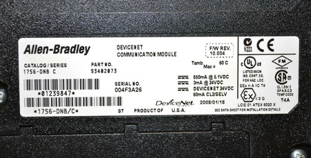 Allen Bradley 1756-DNB C Communication Module Devicenet Communication Module