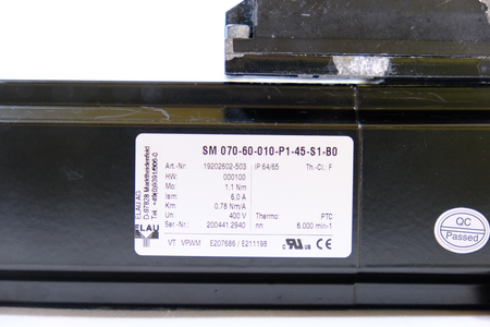 ELAU SM 070-60-010-P1-45-S1-B0 Silnik Serwomotor Servo Motor (Schneider)