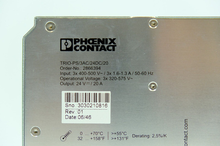 Phoenix Contact TRIO-PS/3AC/24DC/20 (2866394) Power Supply