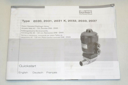 Bürkert 2031 A 50.0 EPDM VA Wege Kompakt Membranventil Diaphragm Valve Neu! New!