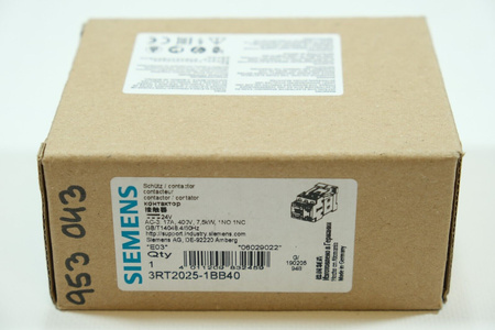 Siemens 3RT2025-1BB40 Stycznik mocy Nowy!