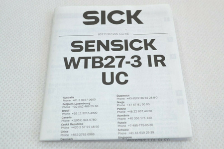 SICK WTB27-3S3711 (1027764) Reflexions-Lichtschranke Hintergrundausblendung NEU!