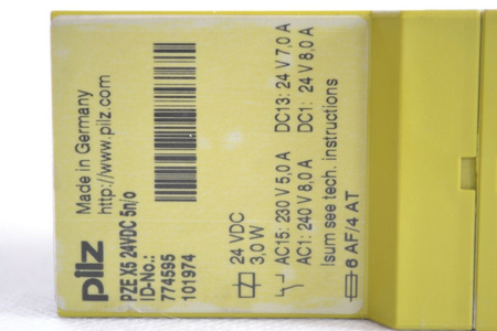 Pilz PZE X5 24VDC 5n/o safety relay