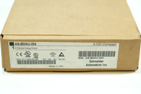 Schneider AS-BDAU-204 A120-COMPACT Analog Output Module NEW!