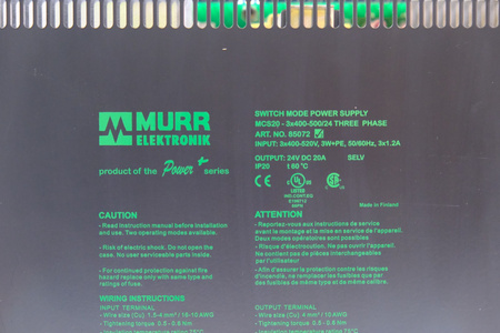 Murr Elektronik MCS 20-3X400-500/24 (85072) EOL-MPS Power Supply 3-Phase