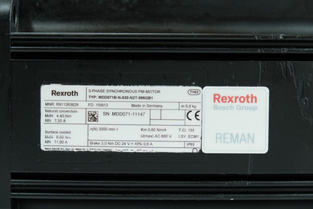 Rexroth MDD071B-N-030-N2T-095GB1 | MDD071BN030N2T095GB1 AC Motor Servomotor 