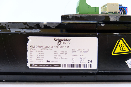 ELAU SM-070/60/020/P1/45/S1/B1 Silnik Serwomotor Servo Motor (Schneider)