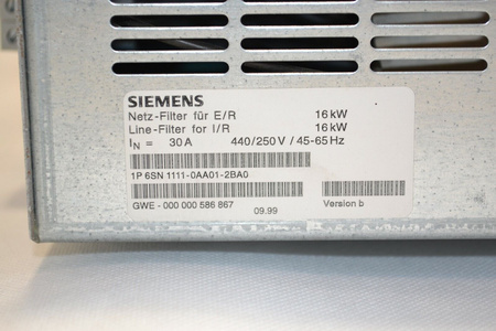 Siemens 6SN1111-0AA01-2BA0 + 6SN1111-0AA00-0BA0 Simodrive 3-Phase Netzfilter