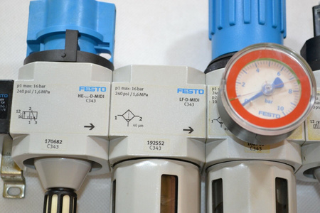 Festo LFR-D-7-MIDI + LF-D-MIDI + HE-...-D-MIDI + HEE-...-D-MID Filter pressure regulator
