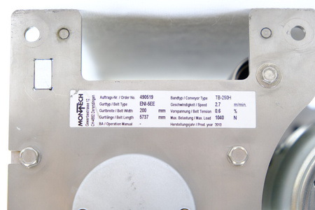 Montech TB-250H Förderbänder Belt Conveyor