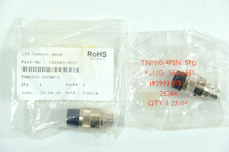 ITT Cannon TNM6S10-0004P1L (192993-0011) Plug Connector x 21 units New!