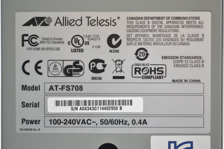 Allied Telesis AT-FS708 Switch