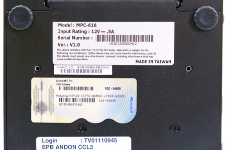 Industrie Mini PC MPC-616, 12V, 5A ver. 1 Win7Pro Mini-Industriecomputer