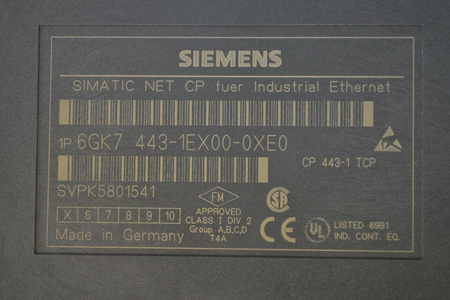 Siemens 6GK7443-1EX00-0XE0 SIMATIC NET CP 443 Communications Processor