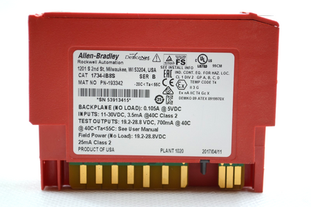 Allen Bradley 1734-IB8S ser. B Point I/O Safety Sinking Module