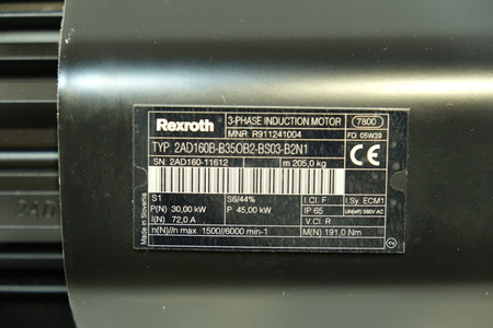 Rexroth 2AD160B-B35OB2-BS03-B2N1 3-phase Induction Motor Servo Motor New!