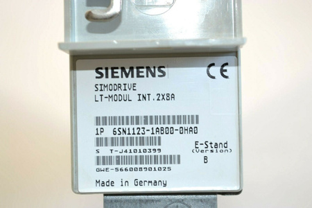 Siemens 6SN1123-1AB00-0HA0 Simodrive Version B 2X8A Power Module Power Module