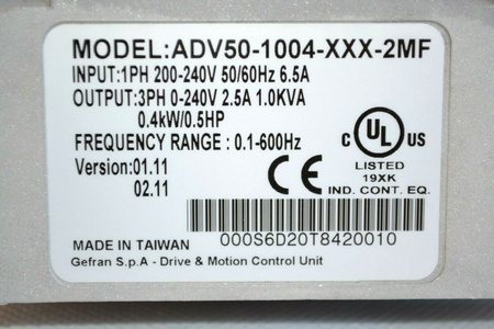 Gefran ADV50-1004-XXX-2MF SIEIDrive Frequenzumrichter Frequency Converter NEU!