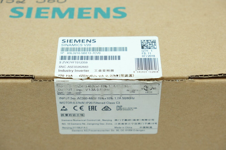 Siemens 6SL3210-5BE13-7CV0 SINAMICS V20 Frequenzumrichter NEU!