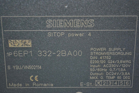 Siemens 6EP1332-2BA00 SITOP POWER 4 Stromversorgung Modular Power Supply