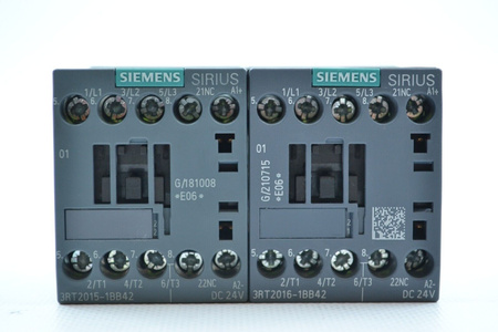 Siemens 3RT2016-1BB42 + 3RT2015-1BB42 Stycznik mocy Power Contactor x 2 Sztuki