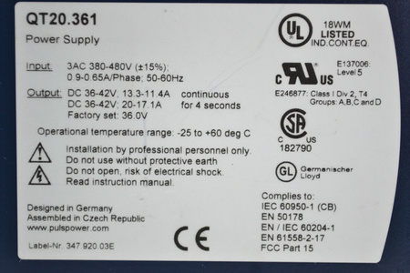 Puls QT20.361 Netzteil Power Supply