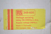 RS Components 348-605 Spannungserfassungsrelais Voltage Sensing Relay Neu! New!