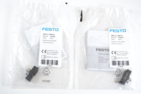 Festo VAVE-L1-1VR8-LP (573919) Electrical connection plate x 2 units New!