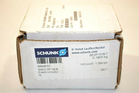 Schunk SWO-RF19-A Elektrisches Module Electric Modules for Signal Transm. NEU!