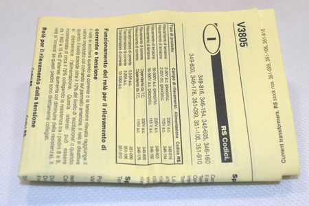 RS Components 348-605 Spannungserfassungsrelais Voltage Sensing Relay Neu! New!