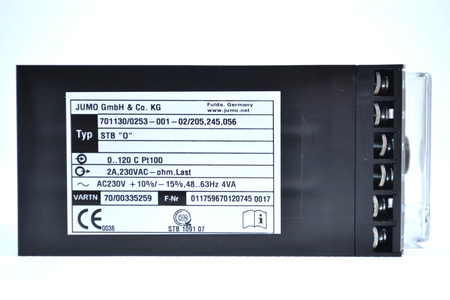 Jumo STB"O" 701130/0253-001-02/205,245,056 Temperaturbegrenzer Temperature Limit