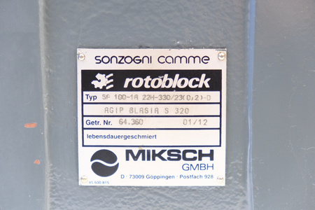 Sonzogni Camme Rotoblock SF 100-1A 22H-330/23 (0,2)-D + S.T.M. RMI 70 P M1
