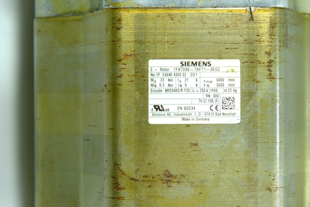 Siemens 1FK7086-7AF71-3EG2 Simotics S Synchronmotor Synchronous Motor Servomotor