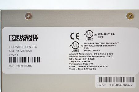 Phoenix Contact FL SWITCH SFN 8TX (2891929) Industrial Ethernet Switch